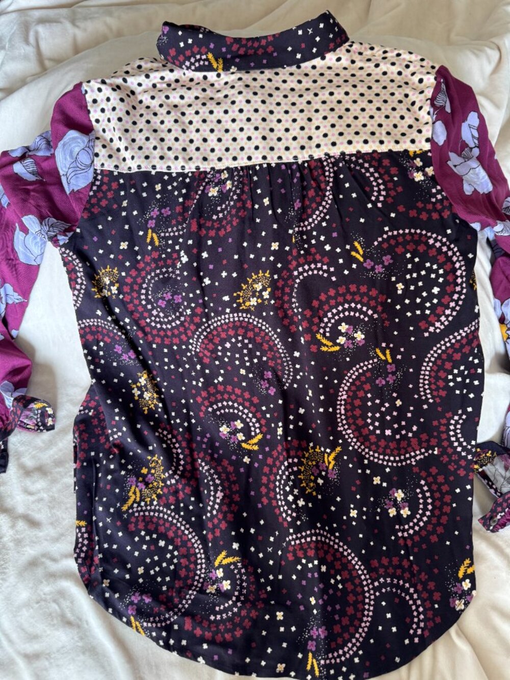 Anthropologie Maeve Mixed Print Button Down Blouse NWT Medium - Picture 6 of 9